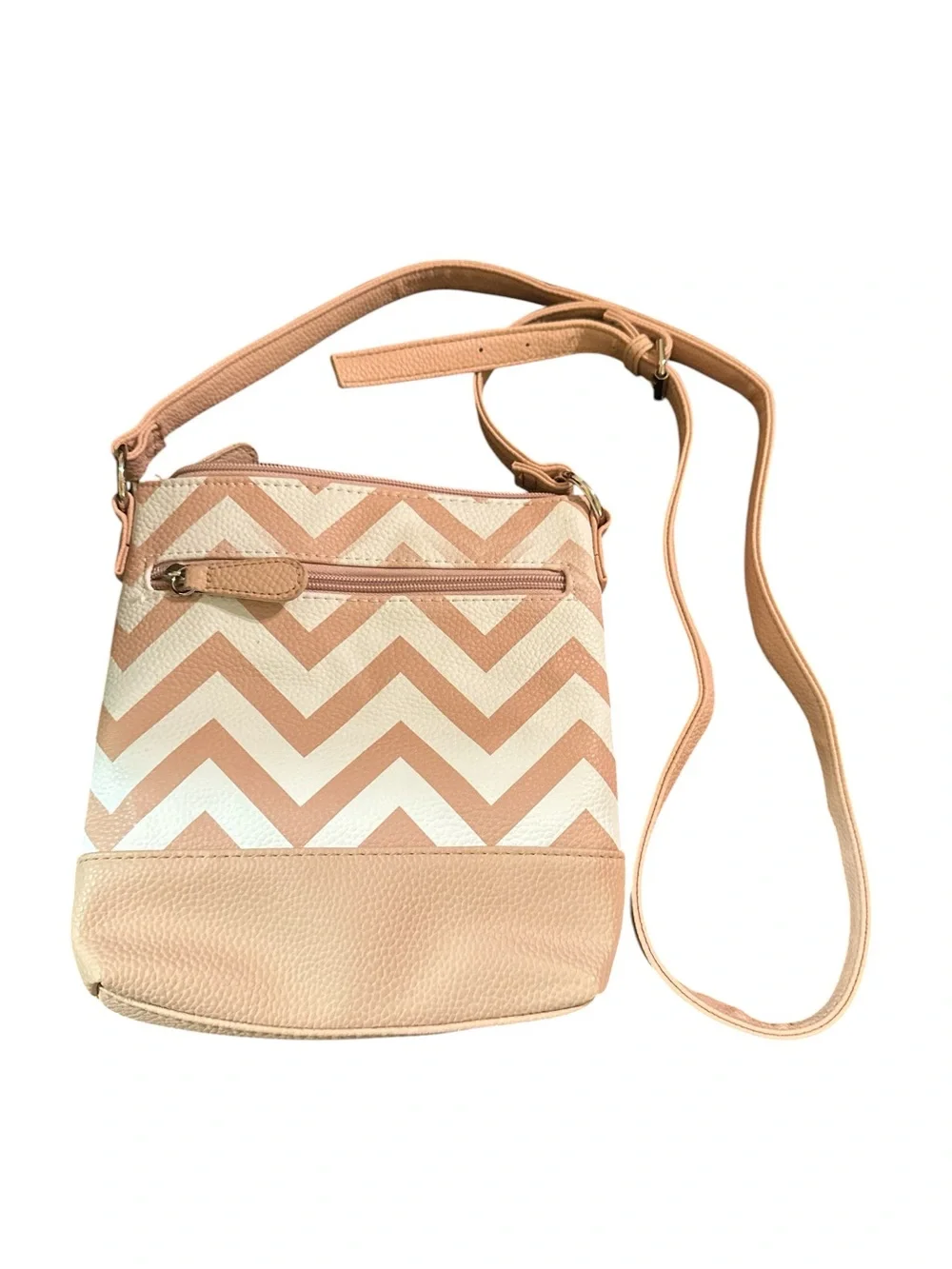 Stone Mountain cream and white chevron crossbody.